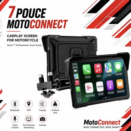 Écran MotoConnect 7 pouces – CarPlay & Android Auto